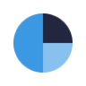 Blue pie graph icon