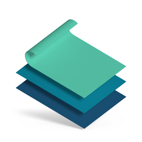 stacked green paper icon