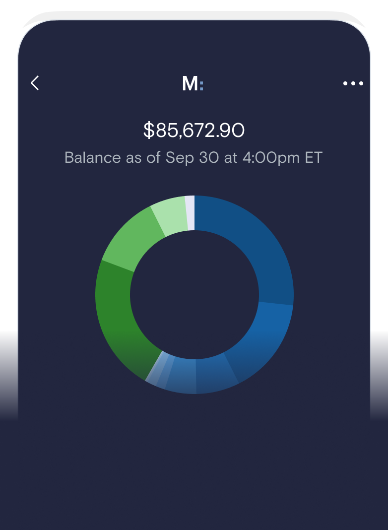Marcus invest app screen with account balance